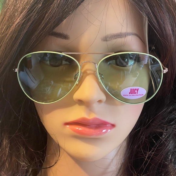 JUICY COUTURE Tony Sunglasses In Shiny Gold-Green 58-17-145 Unisex - Picture 4 of 12